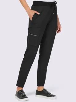 Pantalon en jersey style jogging avec ceinture et poches plaquées