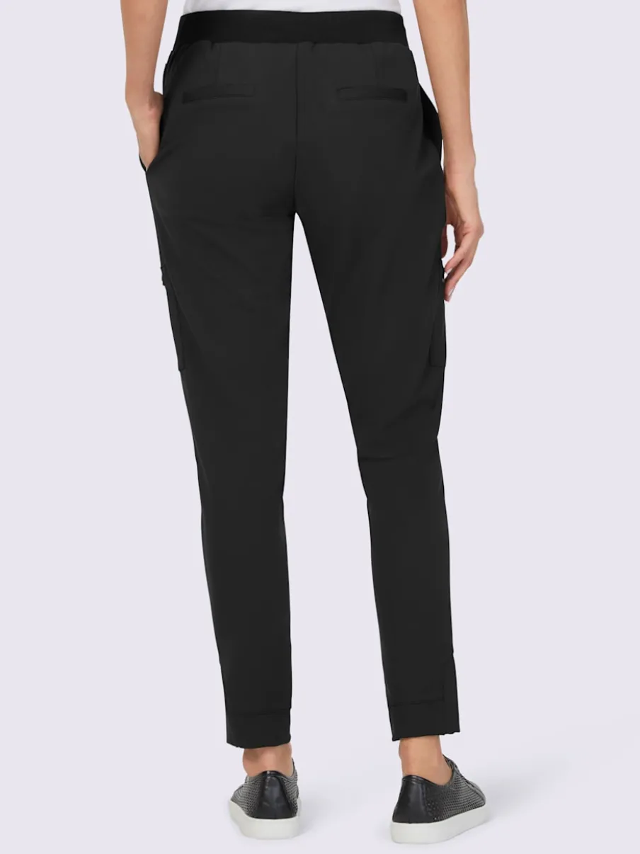 Pantalon en jersey style jogging avec ceinture et poches plaquées