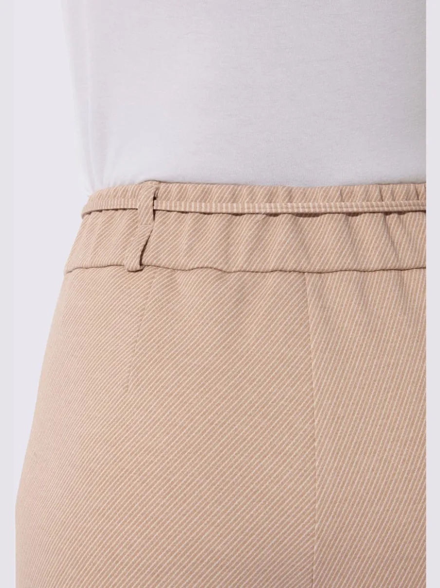 Pantalon en jersey taille haute avec ceinture élastique et poches