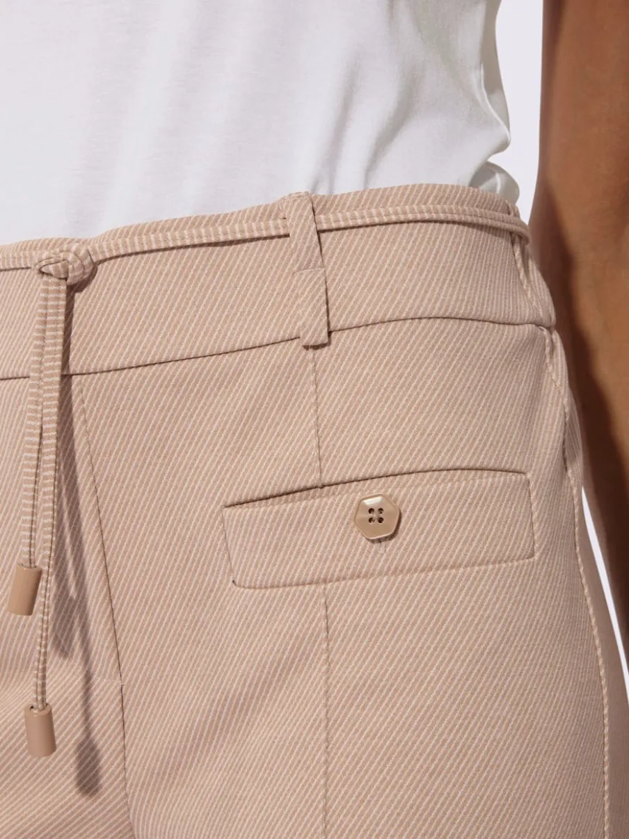 Pantalon en jersey taille haute avec ceinture élastique et poches