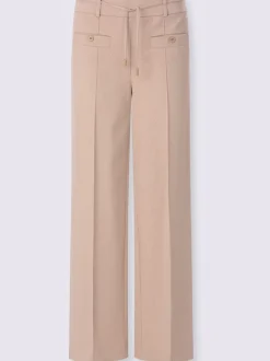 Pantalon en jersey taille haute avec ceinture élastique et poches