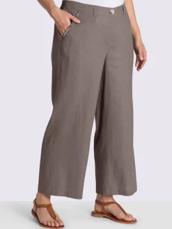 Pantalon en lin mélange lin et viscose