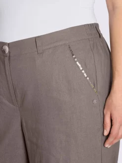 Pantalon en lin mélange lin et viscose