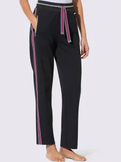 Pantalon en matière sweat avec motif léopard stylisé