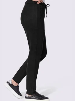 Pantalon en synthétique au toucher velouté