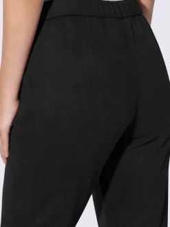Pantalon en synthétique au toucher velouté