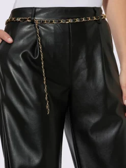 Pantalon en synthétique imitation cuir souple