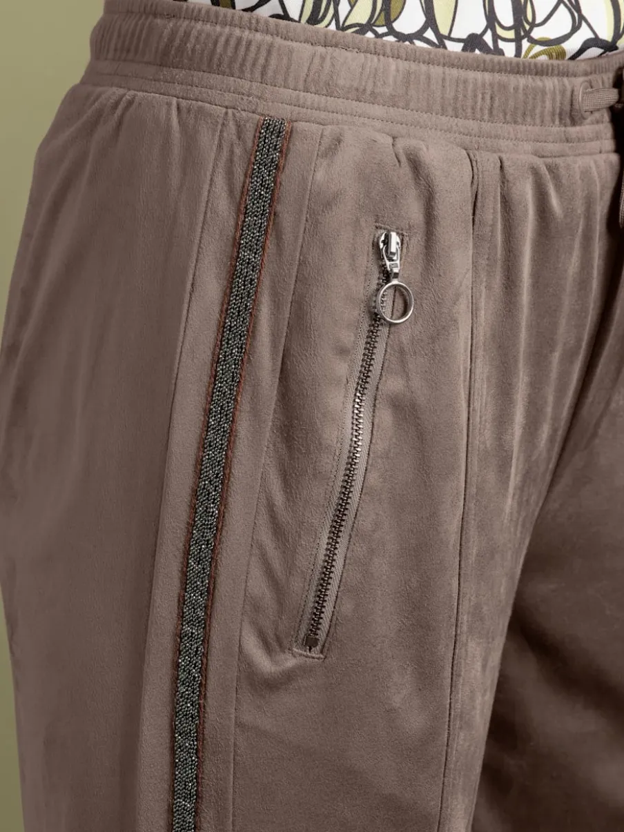 Pantalon en synthétique imitation cuir velours douce