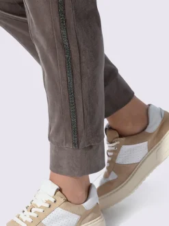 Pantalon en synthétique imitation cuir velours douce