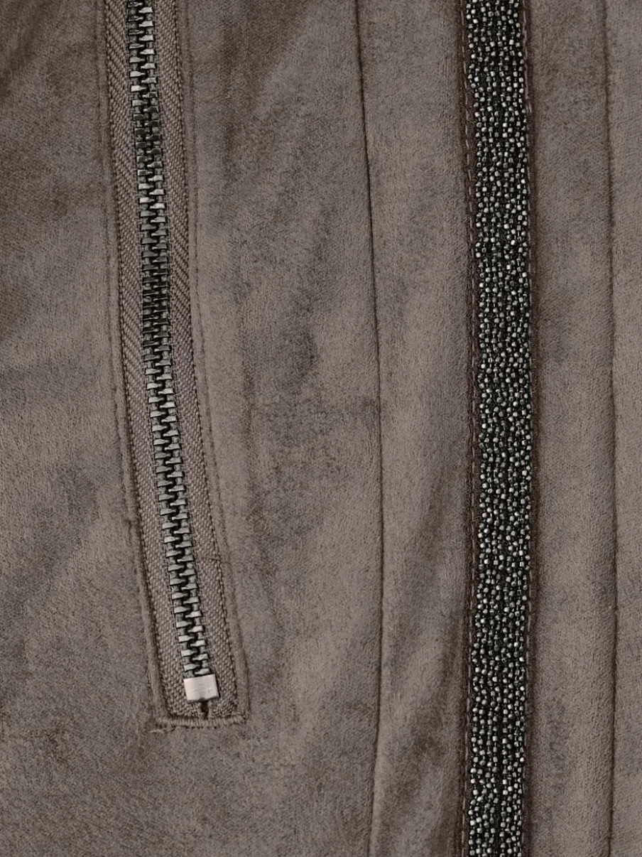 Pantalon en synthétique imitation cuir velours douce