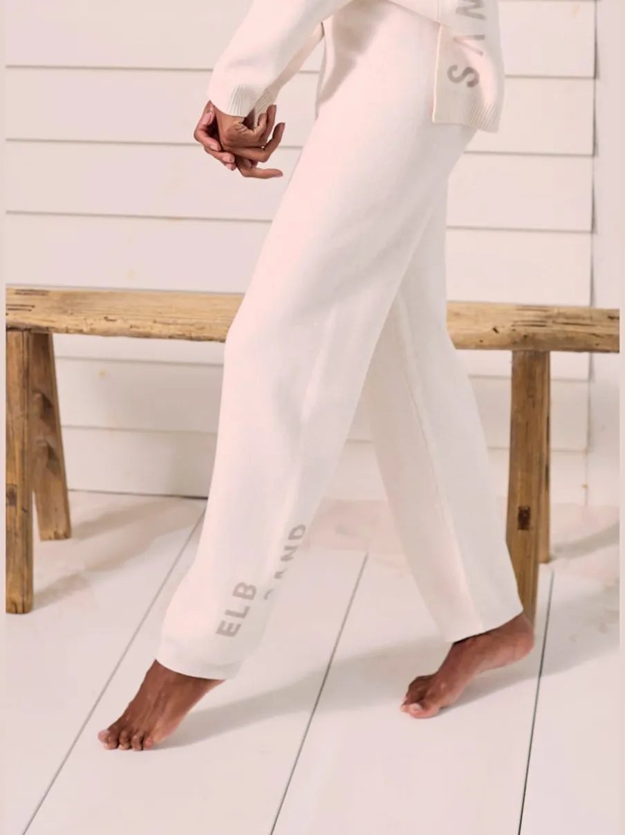 Pantalon en tricot doux avec ceinture élastique et jambes étroites