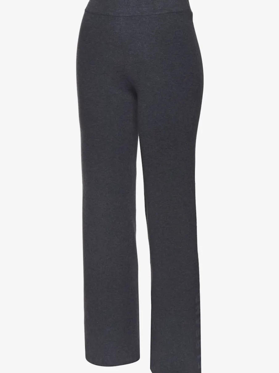 Pantalon en tricot doux avec ceinture élastique et jambes larges