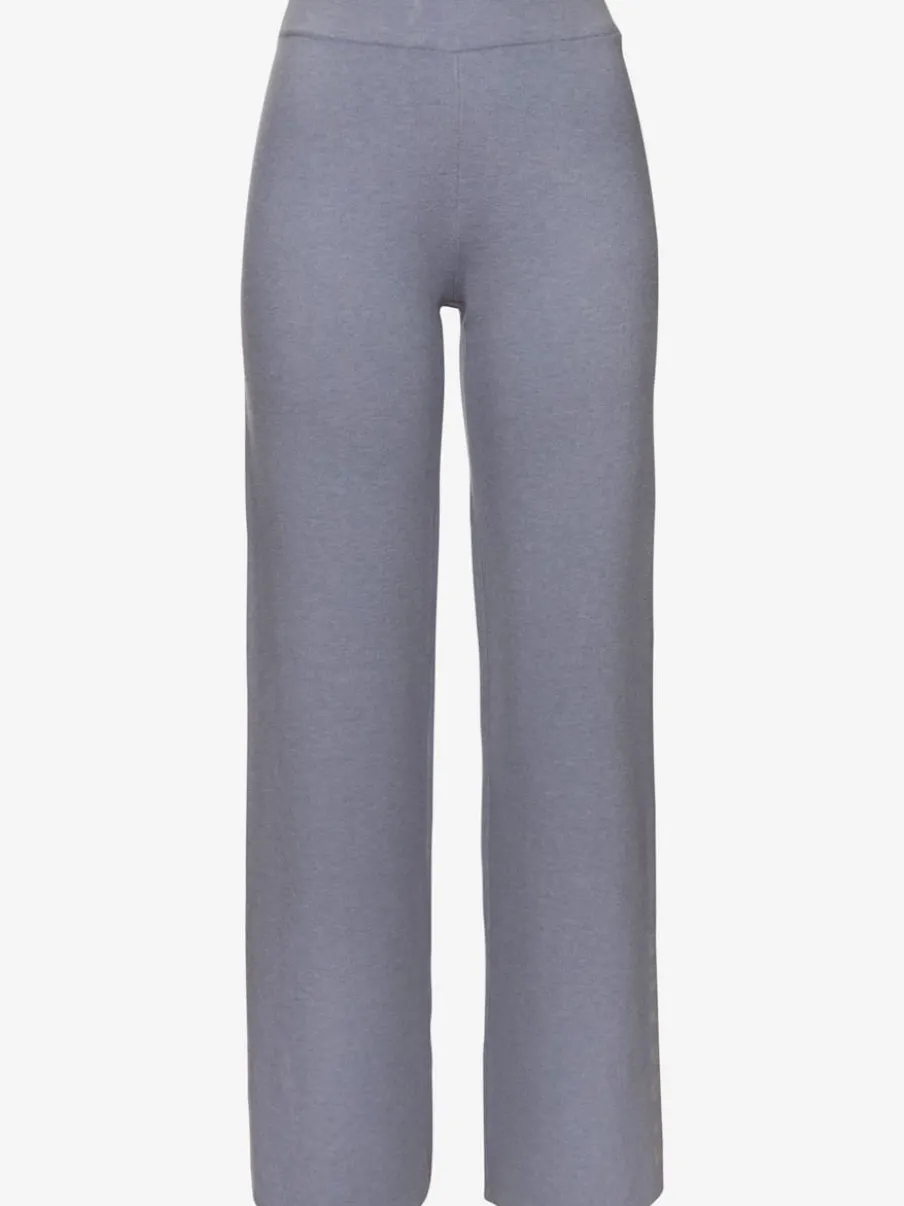 Pantalon en tricot doux avec ceinture élastique et jambes larges