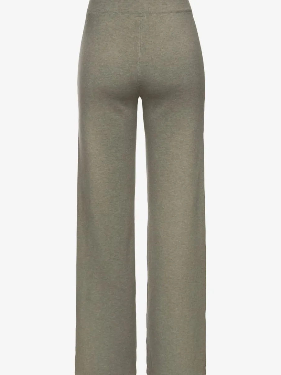 Pantalon en tricot doux avec ceinture élastique et jambes larges