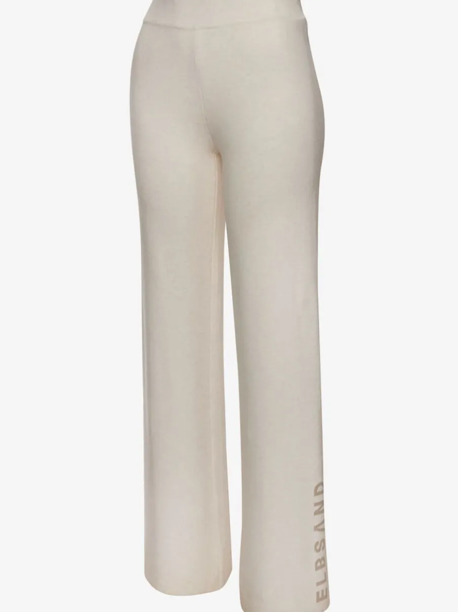 Pantalon en tricot doux avec ceinture élastique et jambes larges