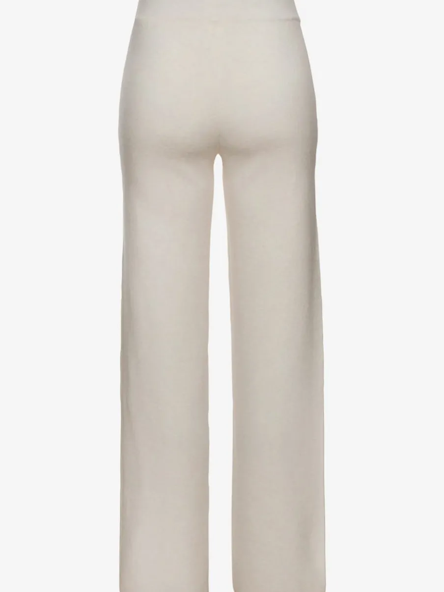 Pantalon en tricot doux avec ceinture élastique et jambes larges