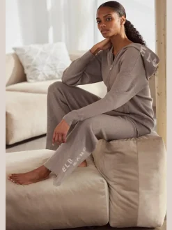 Pantalon en tricot doux avec ceinture élastique et jambes larges