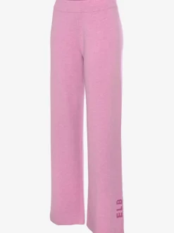 Pantalon en tricot doux avec ceinture élastique et jambes larges
