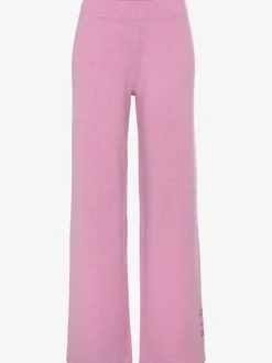 Pantalon en tricot doux avec ceinture élastique et jambes larges