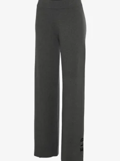 Pantalon en tricot doux avec ceinture élastique et jambes larges