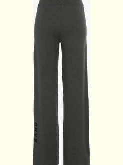 Pantalon en tricot doux avec ceinture élastique et jambes larges