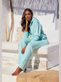 Pantalon en tricot doux avec ceinture élastique et jambes larges