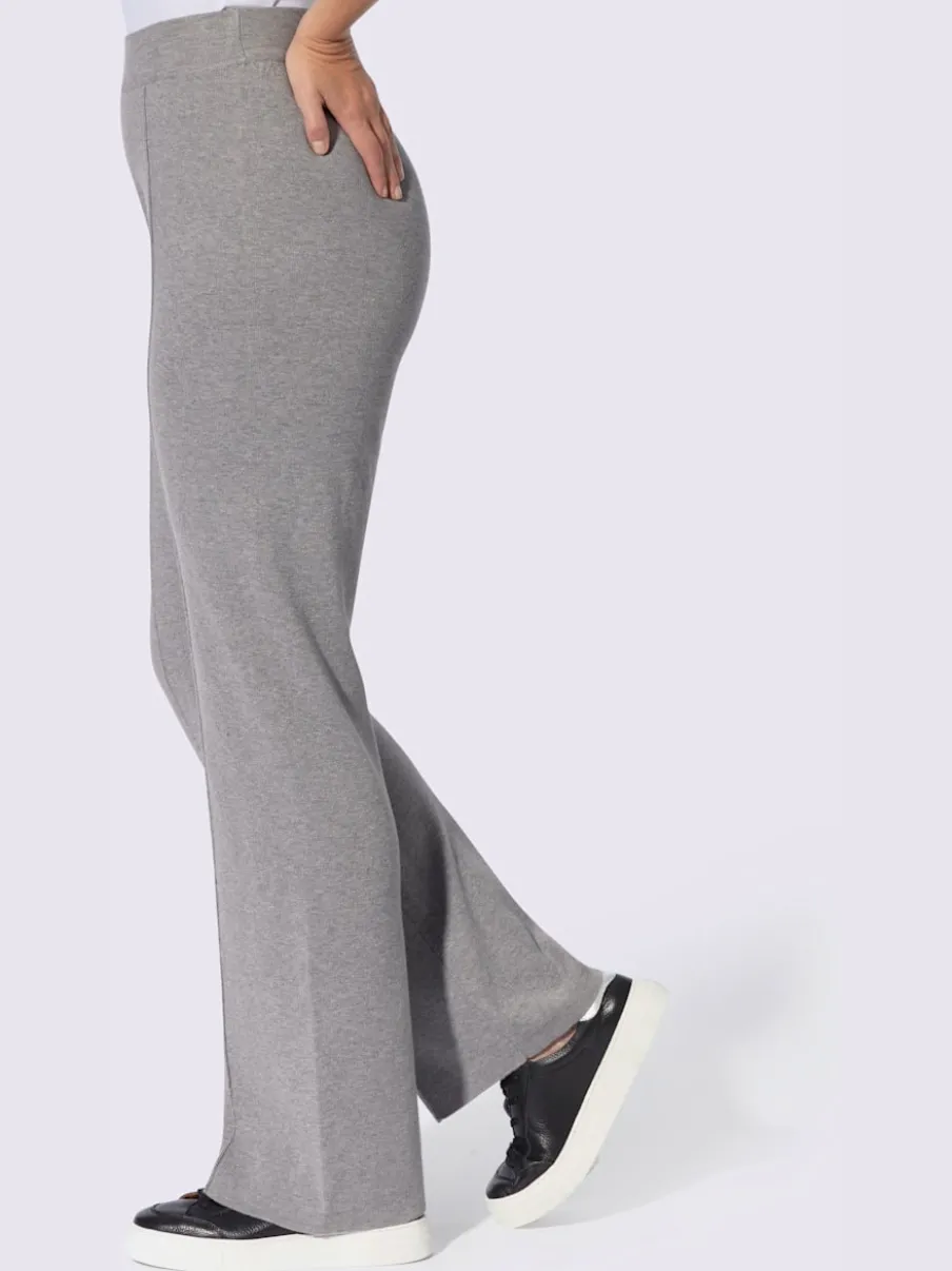 Pantalon en tricot nervures affinantes