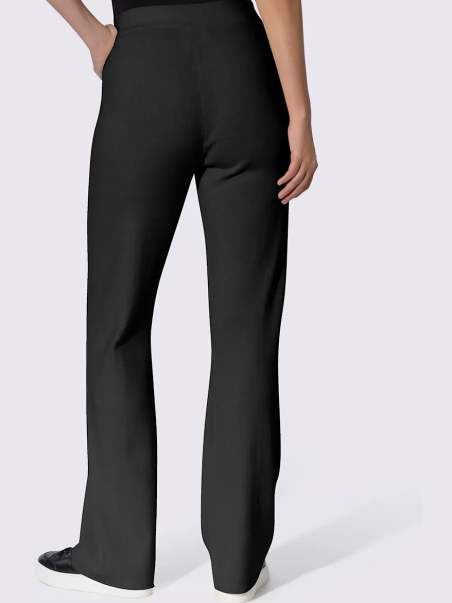 Pantalon en tricot nervures affinantes