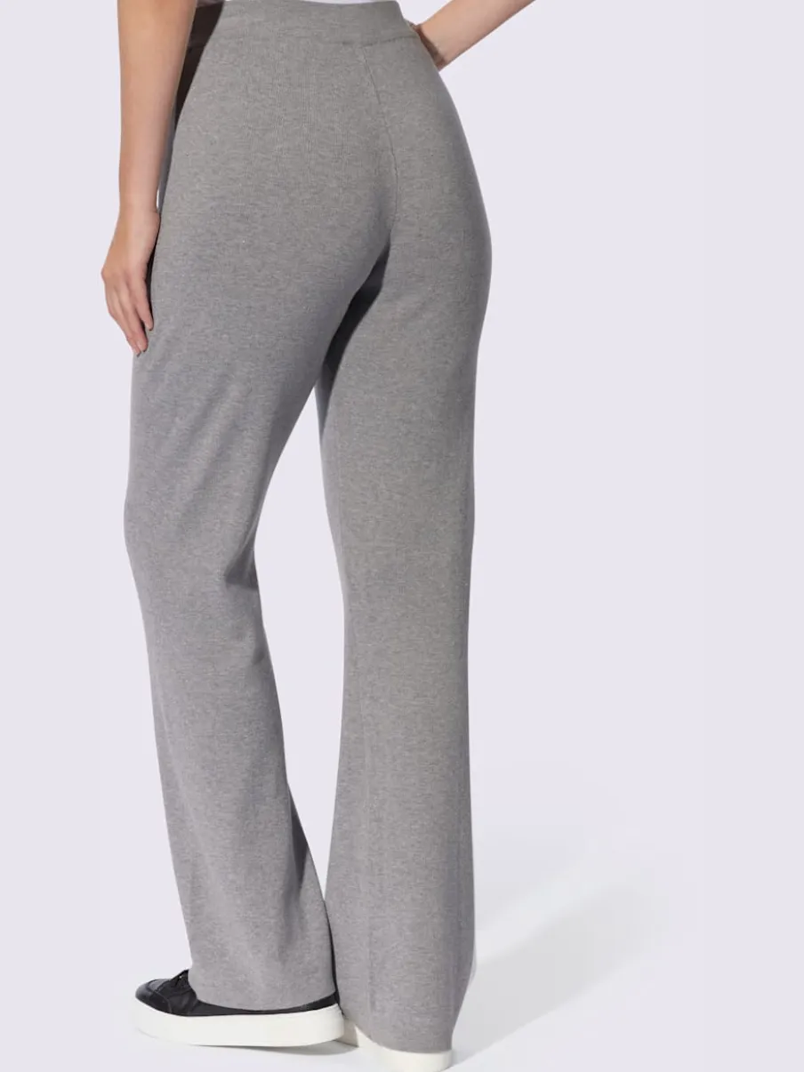 Pantalon en tricot nervures affinantes