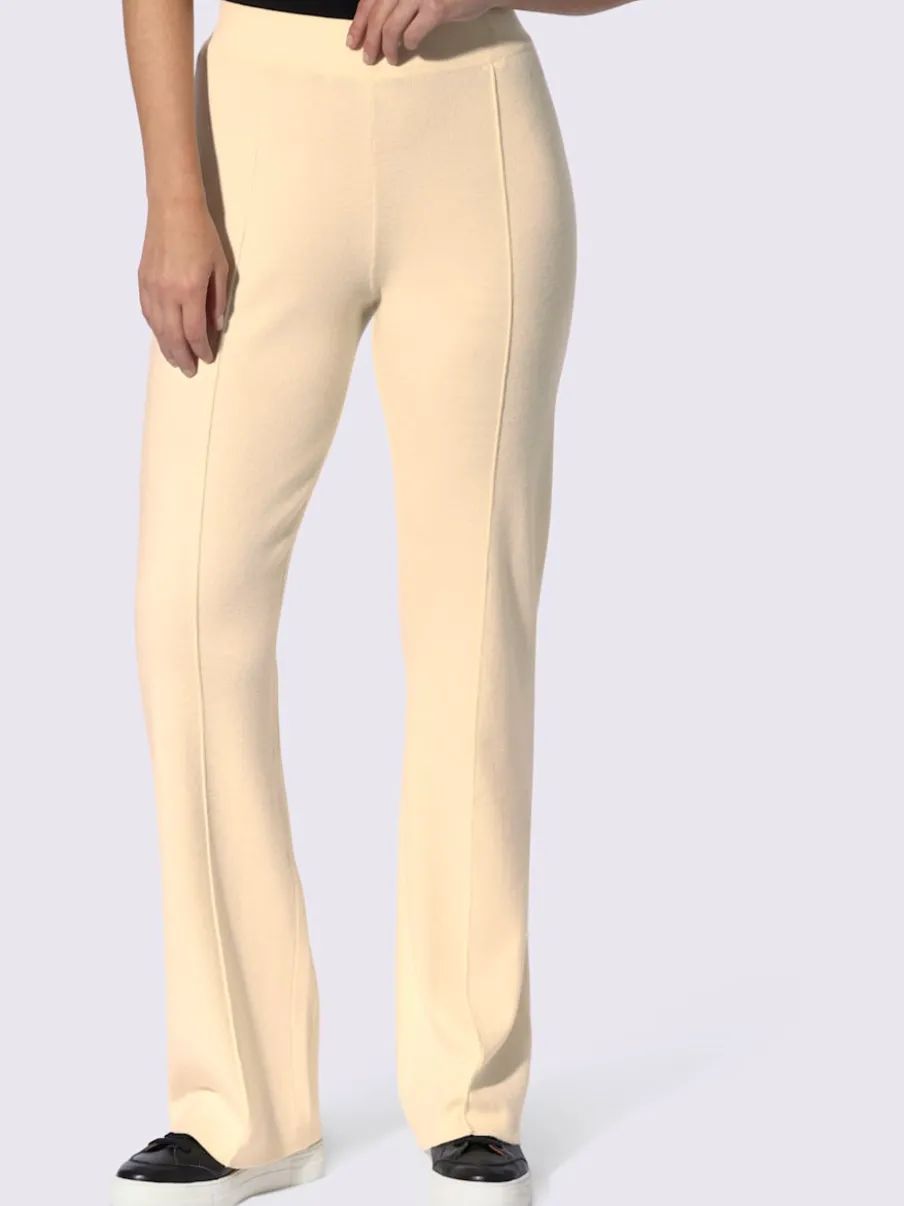 Pantalon en tricot nervures affinantes