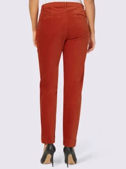 Pantalon en velours avec ceinture intégrée et poches pratiques