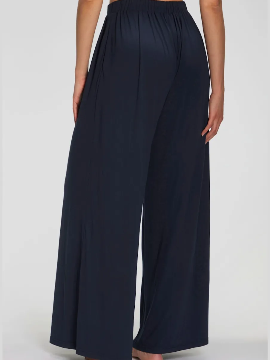 Pantalon extra-large doux avec pinces et poches latérales