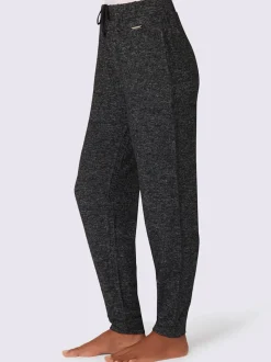 Pantalon femme décontracté tricot fin avec poches pratiques
