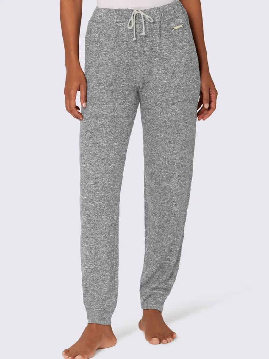 Pantalon femme décontracté tricot fin avec poches pratiques