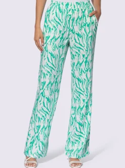 Pantalon fluide à imprimé avec ceinture élastique confortable