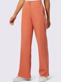 Pantalon fluide à pinces avec poches et fentes à l'ourlet