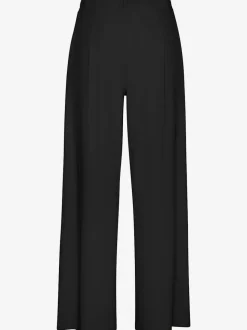 Pantalon fluide à taille haute avec poches latérales et jambes larges