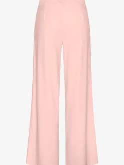 Pantalon fluide à taille haute avec poches latérales et jambes larges