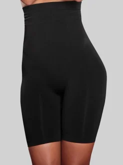 Pantalon gainant bas modelant taille haute et jambes longues