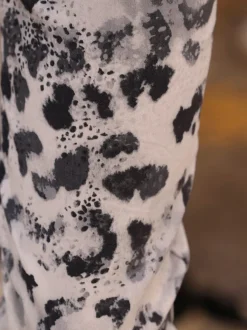 Pantalon imprimé animal avec ceinture élastique et poches