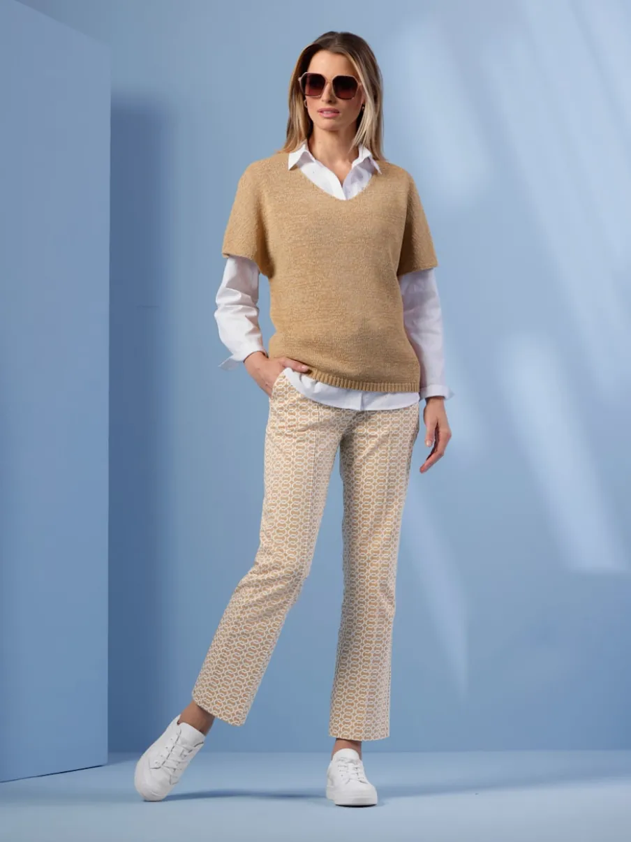 Pantalon imprimé avec poches latérales en coton biologique