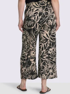 Pantalon imprimé ceinture smockée