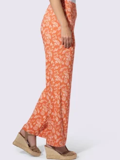 Pantalon à imprimé paisley avec ceinture élastique et jambes larges