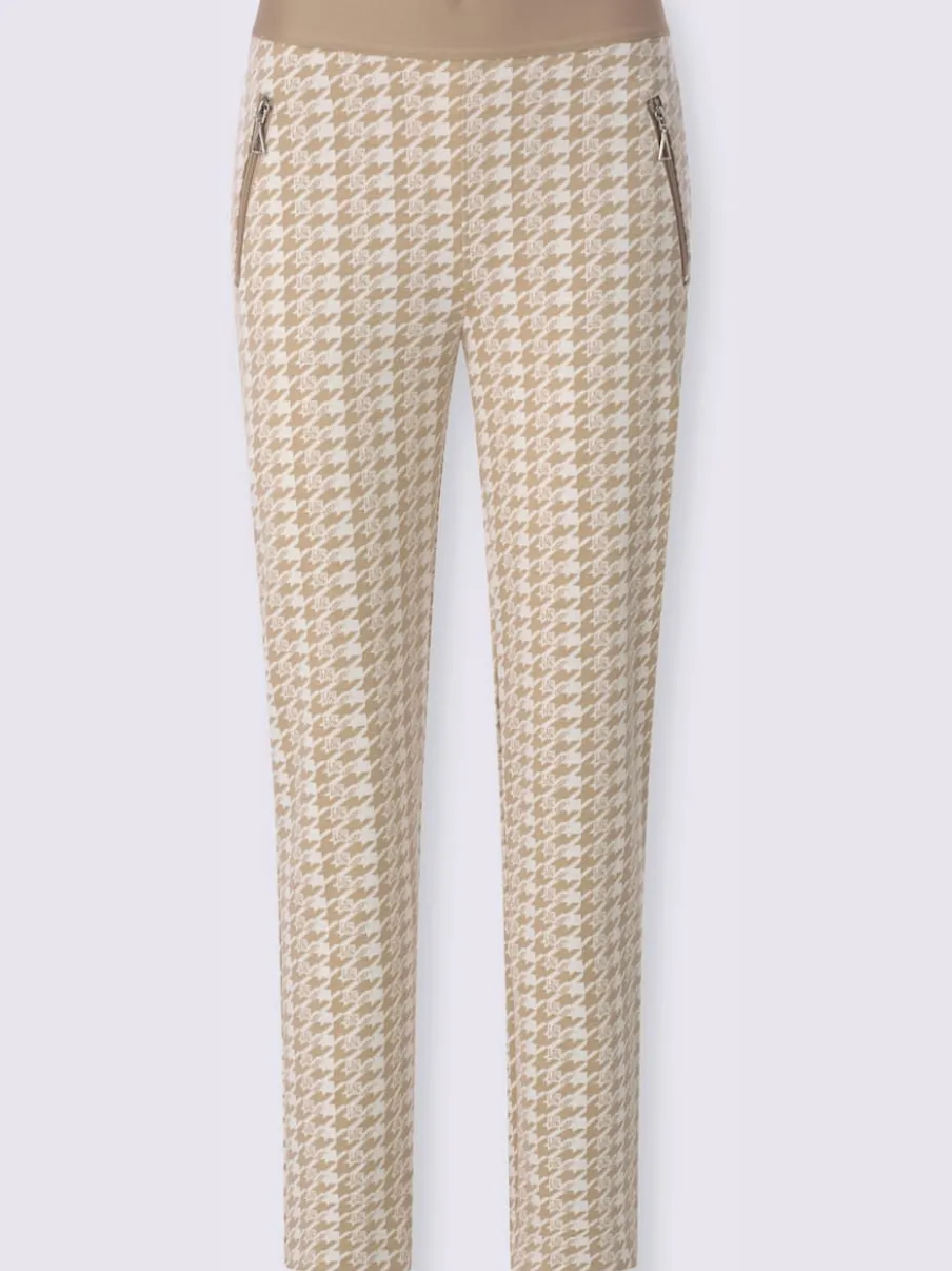 Pantalon jacquard structuré avec large ceinture élastique et poches