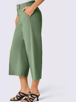 Pantalon à jambes larges avec ceinture élastique et poches