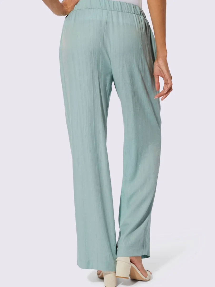 Pantalon à jambes larges avec ceinture élastique et poches