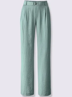 Pantalon à jambes larges avec ceinture élastique et poches