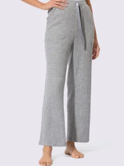 Pantalon à jambes larges avec structure côtelée chic