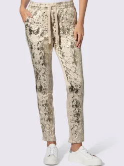 Pantalon jogging avec taille élastique et poches en effet froissé