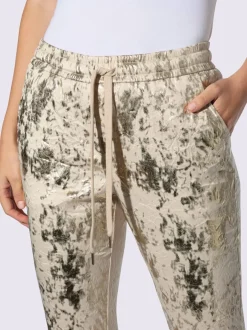Pantalon jogging avec taille élastique et poches en effet froissé